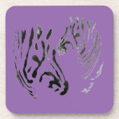 Zebra Heads Wildtiere Getränkeuntersetzer (Vorderseite)