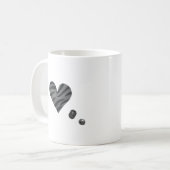 Zebra-heart Kaffeetasse (Vorderseite Links)