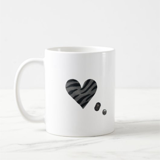 Zebra-heart Kaffeetasse (Links)