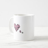 Zebra-heart Kaffeetasse (Vorderseite Links)