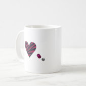 Zebra-heart Kaffeetasse (Vorderseite Links)