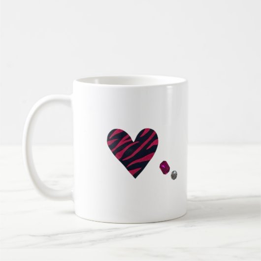Zebra-heart Kaffeetasse (Links)