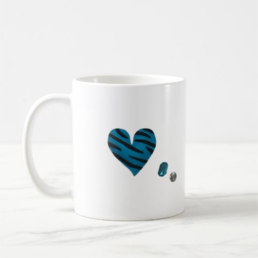 Zebra-heart Kaffeetasse (Links)