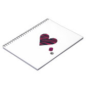 Zebra-heart Notizblock (Linke Seite)