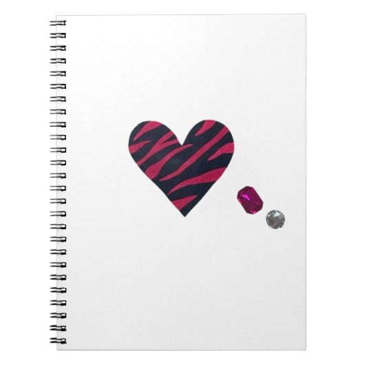Zebra-heart Notizblock (Vorderseite)