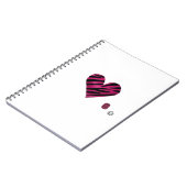 Zebra-heart Notizblock (Linke Seite)