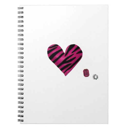Zebra-heart Notizblock (Vorderseite)
