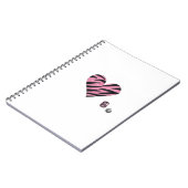 Zebra-heart Notizblock (Linke Seite)