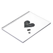 Zebra-heart Notizblock (Linke Seite)