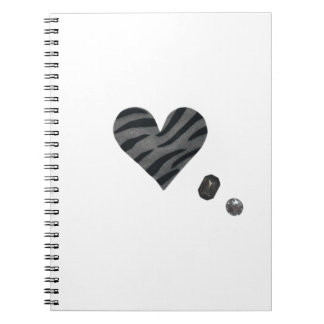 Zebra-heart Notizblock