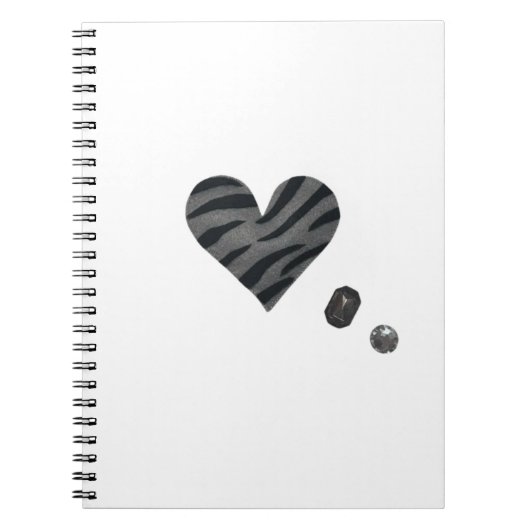 Zebra-heart Notizblock (Vorderseite)