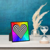 ZEBRA HEART RAINBOW PATTERN FOTOPLATTE (InSitu)