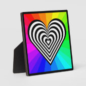 ZEBRA HEART RAINBOW PATTERN FOTOPLATTE (Vorderseite)