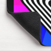 ZEBRA HEART RAINBOW PATTERN MOUSEPAD (Ecke)