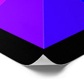 ZEBRA HEART RAINBOW PATTERN POSTER (Ecke)
