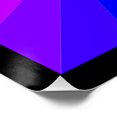 ZEBRA HEART RAINBOW PATTERN POSTER (Ecke)