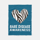 Zebra Heart Rare Disease Awareness Gift 2020 Fleecedecke (Vorderseite)