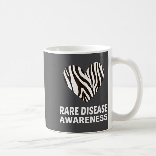 Zebra Heart Rare Disease Awareness Gift 2020  Kaffeetasse (Rechts)