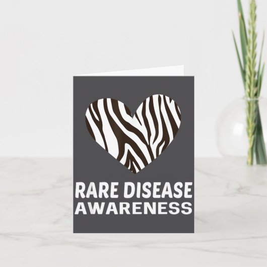 Zebra Heart Rare Disease Awareness Gift 2020 Karte (Vorderseite)
