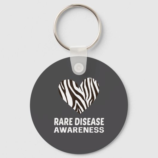 Zebra Heart Rare Disease Awareness Gift 2020  Schlüsselanhänger (Vorderseite)