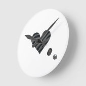Zebra-heart Runde Wanduhr (Winkel)