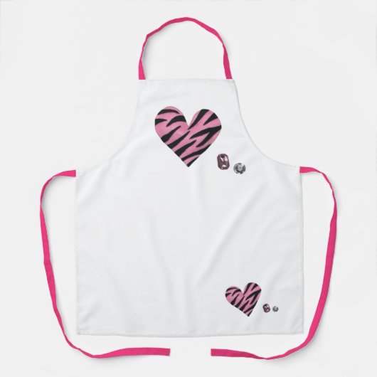 Zebra-heart Schürze (Vorderseite)