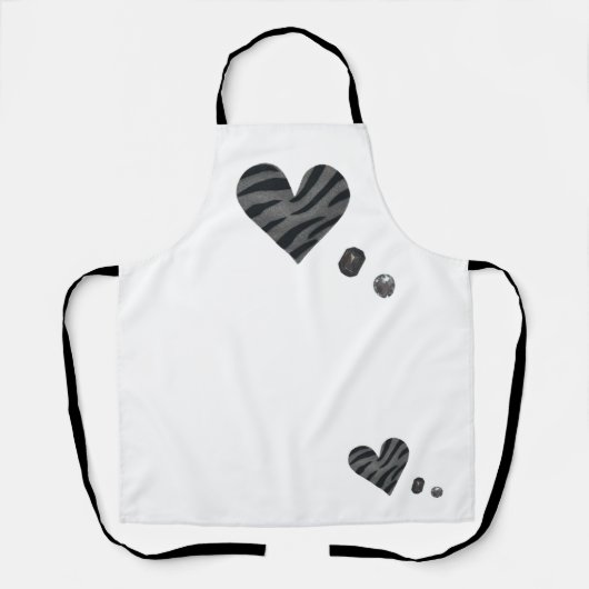 Zebra-heart Schürze (Vorderseite)