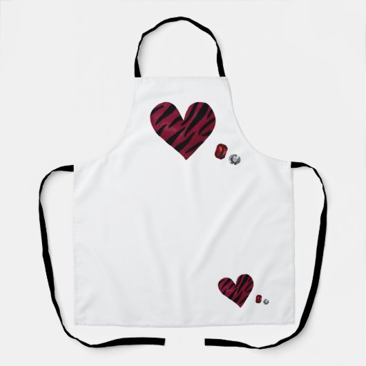 Zebra-heart Schürze (Vorderseite)