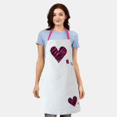 Zebra-heart Schürze (Getragen)