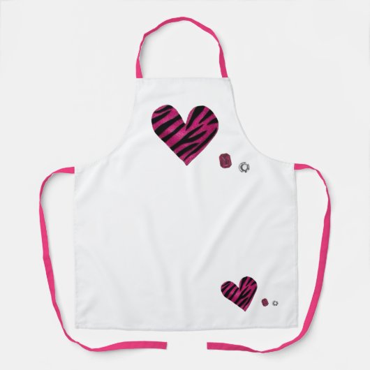Zebra-heart Schürze (Vorderseite)