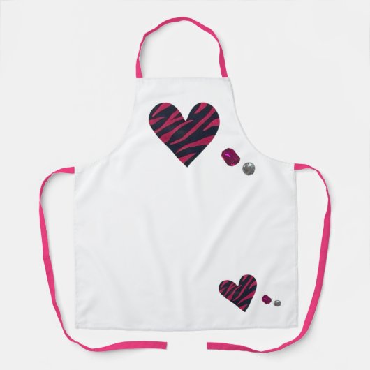 Zebra-heart Schürze (Vorderseite)