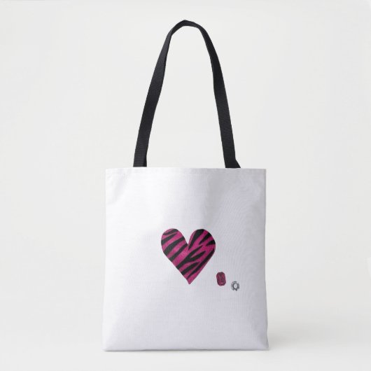 Zebra-heart Tasche (Vorderseite)