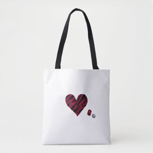 Zebra-heart Tasche (Vorderseite)