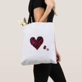 Zebra-heart Tasche (Von Nahem)