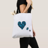 Zebra-heart Tasche (Von Nahem)