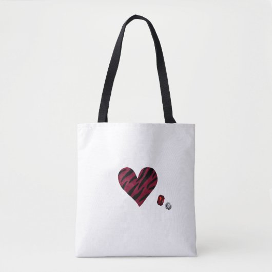 Zebra-heart Tasche (Vorderseite)