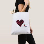 Zebra-heart Tasche (Von Nahem)