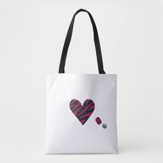 Zebra-heart Tasche (Vorderseite)