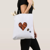 Zebra-heart Tasche (Von Nahem)