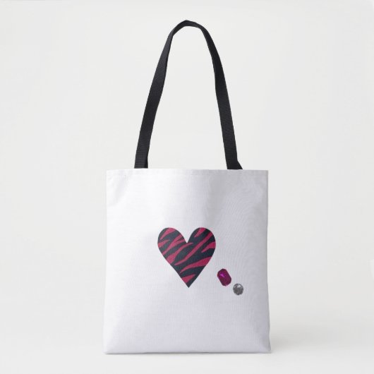 Zebra-heart Tasche (Vorderseite)