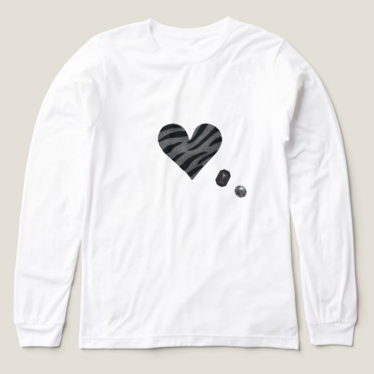 Zebra-heart Tri-Blend Shirt (Design Vorderseite)