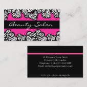 Zebra Hearts Design Business Card Visitenkarte (Vorne/Hinten)