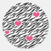 Zebra Hearts Pattern Stickers (Vorderseite)