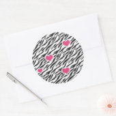 Zebra Hearts Pattern Stickers (Umschlag)