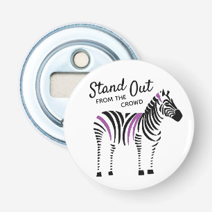 Zebra hebt sich von der Menge ab Flaschenöffner