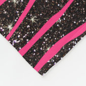 Zebra heißes Rosa des individuellen Namens stripes Fleecedecke (Ecke)