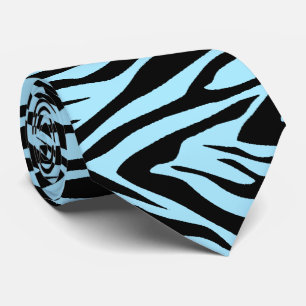 Zebra hellblau und schwarz krawatte