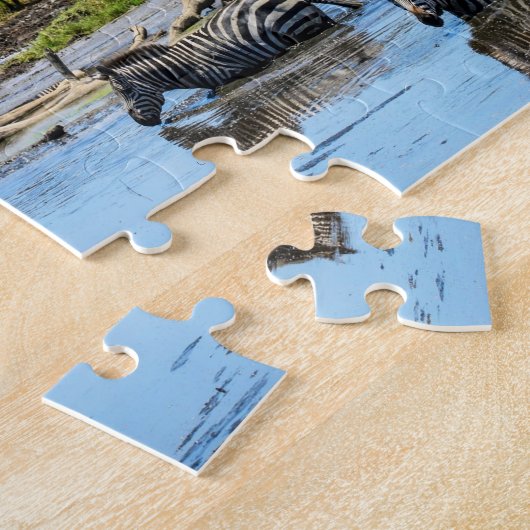 Zebra Herd im Wilden Jigsaw Puzzle (Seite)