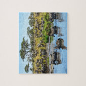 Zebra Herd im Wilden Jigsaw Puzzle (Vertikal)