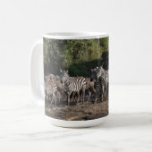 Zebra Herd personalize Name Gift Tasse (Vorderseite Links)